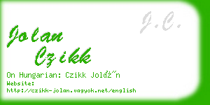 jolan czikk business card